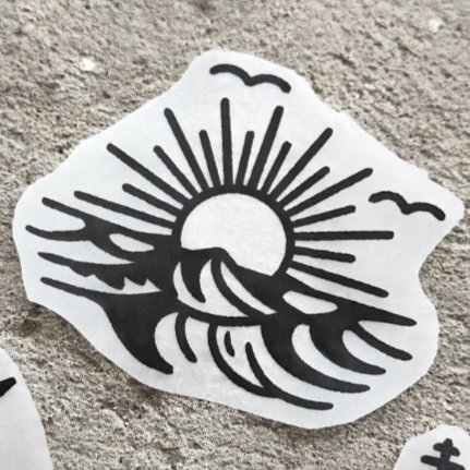 chill life — blackwork flash tattoo by Nick Kozlov