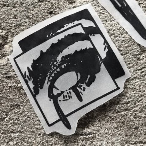 cry baby — blackwork flash tattoo by Nick Kozlov