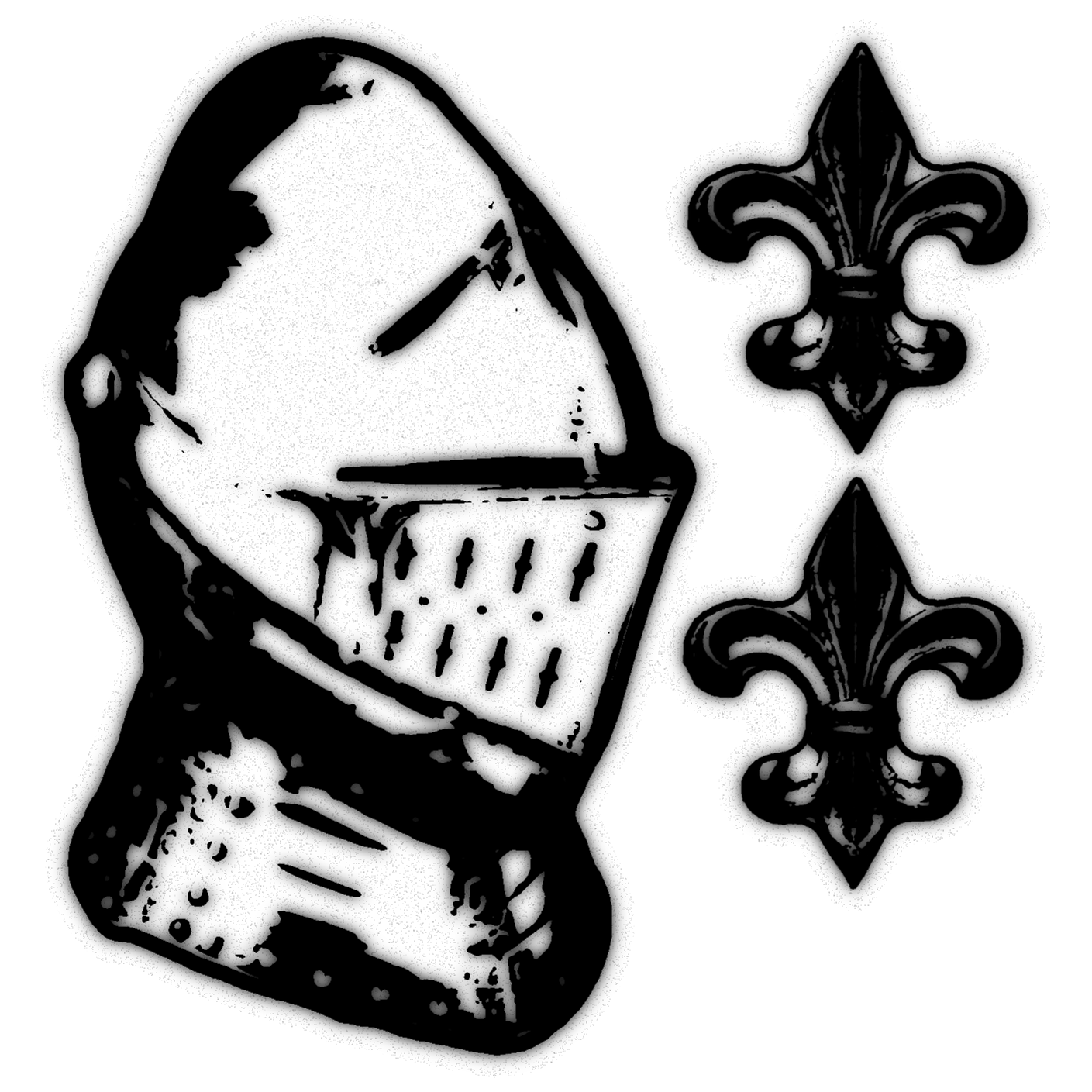 Knigh Armor — blackwork flash tattoo by Nick Kozlov